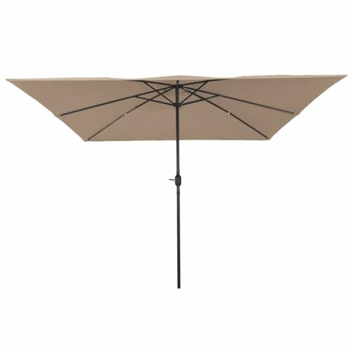 SKM Gartenparasol Taupe und Schwarz 295 x 295 x 245 cm,Heim & Garten,Rasen & Garten,Garten & Balkon,Sonnenschirme & Sonnenschutze,Taupe,8.1 kg,42003655 von SKM