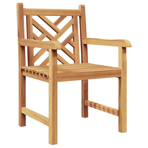 SKM Gartenstühle 2 pcs Braun 58 x 60 x 90 cm Teak-Massivholz,Möbel,Gartenmöbel,Gartensitzmöbel,Gartenstühle,Braun,23.6 kg,42001963 von SKM
