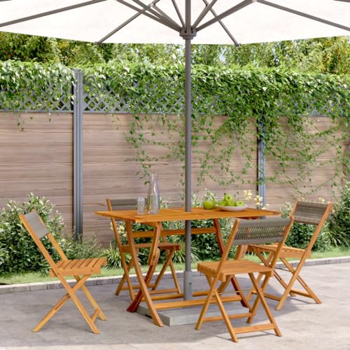 SKM Gartenstühle 4 STK. Klappbar Grau Massivholz Akazie,Möbel,Gartenmöbel,Gartensitzmöbel,Gartenstühle,Grau,21.4KG,3214604 von SKM