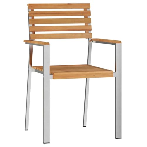 SKM Gartenstuhl 2 pcs Braun 56 x 54,5 x 87cm Massivholz Teak,Möbel,Gartenmöbel,Gartensitzmöbel,Gartenstühle,Braun,13.4 kg,42006199 von SKM