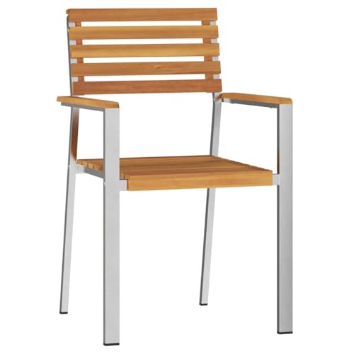 SKM Gartenstuhl 4 pcs Braun 56 x 54,5 x 87cm Massivholz Akazie,Möbel,Gartenmöbel,Gartensitzmöbel,Gartenstühle,Braun,26.4 kg,42006198 von SKM