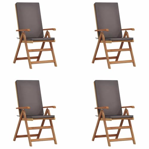 SKM Gartenstuhl 4 pcs Braun 57 x 71,5 x 104 cm Massivholz Teak,Möbel,Gartenmöbel,Gartensitzmöbel,Gartenstühle,Braun,43.64 kg,3375766 von SKM