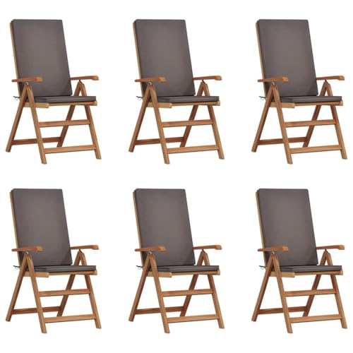 SKM Gartenstuhl 6 pcs Braun 57 x 71,5 x 104 cm Massivholz Teak,Möbel,Gartenmöbel,Gartensitzmöbel,Gartenstühle,Braun,65.46 kg,3375767 von SKM