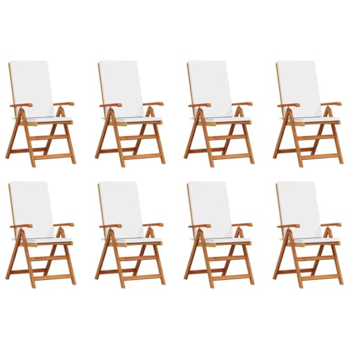SKM Gartenstuhl 8 pcs Braun 57 x 71,5 x 104 cm Massivholz Teak,Möbel,Gartenmöbel,Gartensitzmöbel,Gartenstühle,Braun,87.28 kg,3375771 von SKM