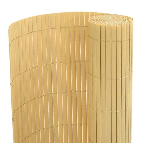 SKM Gartenzaun Doppelseitig Gelb 1,8x3 m PVC,Heimwerkerbedarf,Hauseinzäunung,Zaunfelder,Gelb,7.02 kg,42002620 von SKM