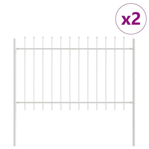 SKM Gartenzaun Weiß 8.5 x 0.8 m Pulverbeschichteter Stahl,Heimwerkerbedarf,Hauseinzäunung,Zaunfelder,Weiß,31.25 kg,3334099 SKM Gartenzaun Weiß 8.5 x 0.8 m Pulverbeschichteter Stahl,Heimwerkerbedarf,Hauseinzäunung,Zaunfelder,Weiß,31.25 kg,3334099 von SKM