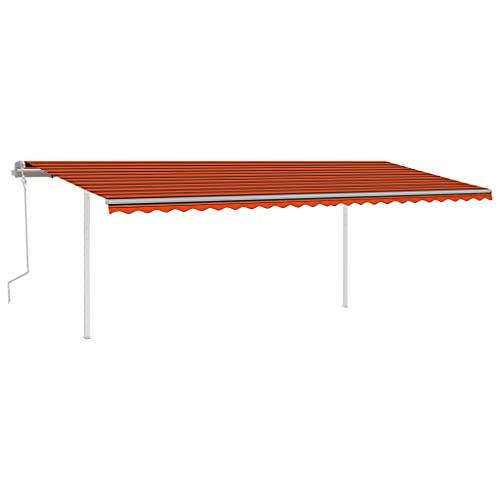 SKM Gelenkarmmarkise Einzieh mit Pfosten 6x3 m Orange und Braun,Heim & Garten,Rasen & Garten,Garten & Balkon,Markisen,Mehrfarbig,88.01 kg,3070000 SKM Gelenkarmmarkise Einzieh mit Pfosten 6x3 m Orange und Braun,Heim & Garten,Rasen & Garten,Garten & Balkon,Markisen,Mehrfarbig,88.01 kg,3070000 von SKM