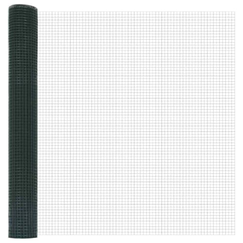 SKM Geschweißter Drahtzaun Grün 1.4 x 10 m Stahl,Heimwerkerbedarf,Hauseinzäunung,Zaunfelder,Grün,4.35 kg,42005043 von SKM