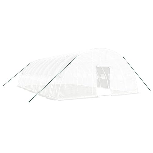 SKM Gewächshaus mit Stahlrahmen Weiß 60 m² 10x6x2,85 m,Heim & Garten,Rasen & Garten,Gartenpflege,Gewächshäuser,Weiß,91.6 kg,3188119 von SKM