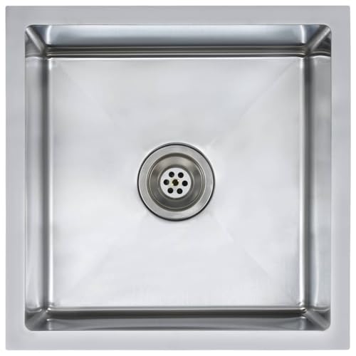 SKM Handgefertigte Küchenspüle Edelstahl,Heimwerkerbedarf,Sanitärbedarf,Sanitärkeramik & Armaturen,Waschbecken & Spülen,Küchenspülen & Spülbecken,Silber,5.8 kg,145077 von SKM
