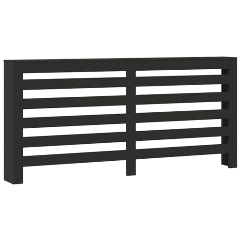 SKM Heizkörperverkleidung Schwarz 175x20x82 cm Holzwerkstoff,Heim & Garten,Haushaltsgeräte-Zubehör,Heizkörper-Zubehör,Schwarz,17.7 kg,852709 von SKM