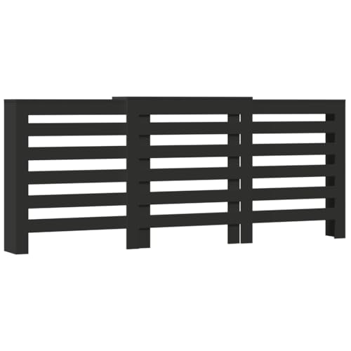 SKM Heizkörperverkleidung Schwarz 205x21,5x83,5 cm Holzwerkstoff,Heim & Garten,Haushaltsgeräte-Zubehör,Heizkörper-Zubehör,Schwarz,23.75 kg,852718 von SKM