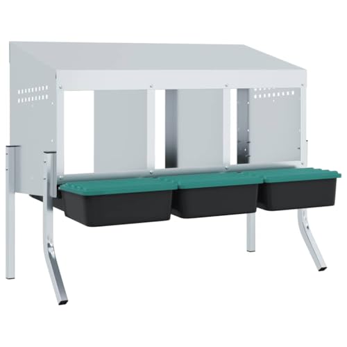 SKM Hühner-Nistkasten 3 Fächer mit Beinen Verzinkter Stahl,Tier- & Haustierbedarf,Haustierbedarf,Kleintierzubehör,Lebensräume & Gehege für Kleintiere,Silber,8.04KG,4104896 SKM Hühner-Nistkasten 3 Fächer mit Beinen Verzinkter Stahl,Tier- & Haustierbedarf,Haustierbedarf,Kleintierzubehör,Lebensräume & Gehege für Kleintiere,Silber,8.04KG,4104896 von SKM