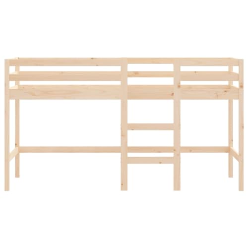SKM Kinderhochbett mit Leiter 80x200 cm Massivholz Kiefer,Möbel,Betten & Zubehör,Betten & Bettgestelle,Braun,26.14 kg,835886 von SKM