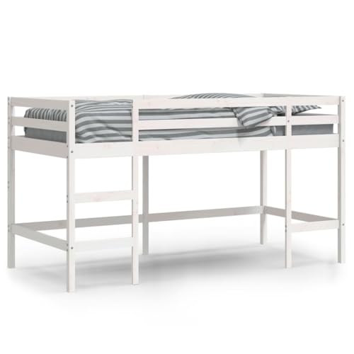 SKM Kinderhochbett mit Leiter 90x190 cm Massivholz Kiefer,Möbel,Betten & Zubehör,Betten & Bettgestelle,Braun,25.78 kg,835901 von SKM