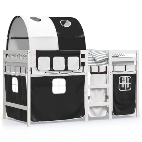 SKM Kinderhochbett mit Tunnel Weiß & Schwarz 90x190 cm Kiefernholz,Möbel,Betten & Zubehör,Betten & Bettgestelle,Weiß,28.06 kg,3283856 SKM Kinderhochbett mit Tunnel Weiß & Schwarz 90x190 cm Kiefernholz,Möbel,Betten & Zubehör,Betten & Bettgestelle,Weiß,28.06 kg,3283856 von SKM