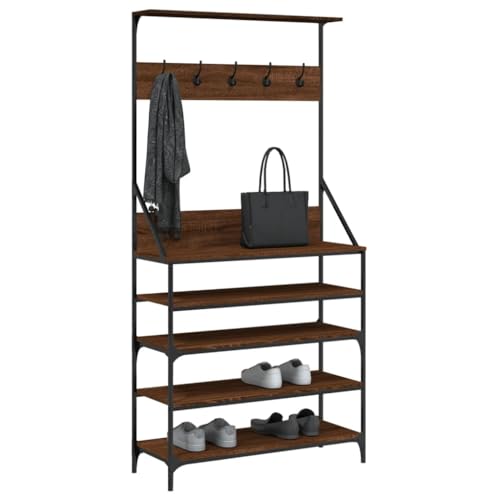 SKM Kleiderständer mit Schuhablage Braun Eiche-Optik 90x34x184 cm,Heim & Garten,Haushaltsbedarf,Aufbewahrung & Ordnungssysteme,Kleideraufbewahrung,Kleiderständer,Braun,29.77 kg,837881 SKM Kleiderständer mit Schuhablage Braun Eiche-Optik 90x34x184 cm,Heim & Garten,Haushaltsbedarf,Aufbewahrung & Ordnungssysteme,Kleideraufbewahrung,Kleiderständer,Braun,29.77 kg,837881 von SKM