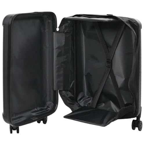 SKM Koffer mit Schloss Schwarz 43 x 27 x 66 cm ABS Kunststoff,Andere,Taschen & Koffer,Reisekoffer,Schwarz,3.7 kg,42006227 von SKM