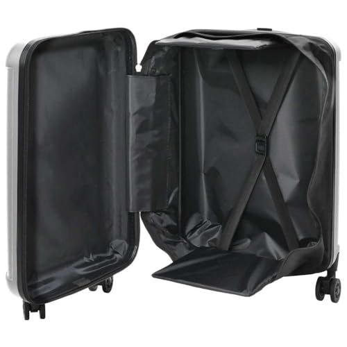 SKM Koffer mit Schloss Silber 34 x 23 x 55,5 cm ABS Kunststoff,Andere,Taschen & Koffer,Reisekoffer,Silber,2.85 kg,42006234 von SKM