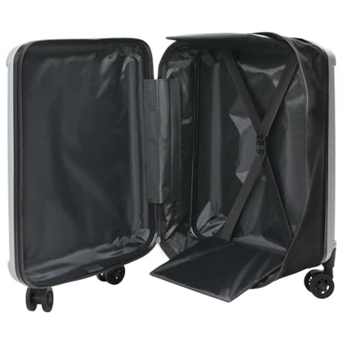 SKM Koffer mit Schloss Silber 43 x 27 x 66 cm ABS Kunststoff,Andere,Taschen & Koffer,Reisekoffer,Silber,3.7 kg,42006235 von SKM