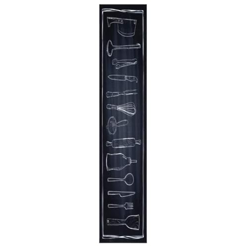SKM Küchenmatte Geometric Küchenbereich des Kochs 60 x 300 cm Samt,Heim & Garten,Dekoration,Fußmatten,Schwarz,2.92 kg,42013433 von SKM