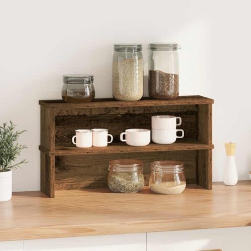 SKM Küchenregale Stapel 2 STK. Altholz-Optik 50x15x16 cm,Heim & Garten,Küche & Esszimmer,Küchenhelfer & -utensilien,Küchenorganizer,Küchenutensilienhalter & -ablagen,Braun,4.6 kg,860496 von SKM