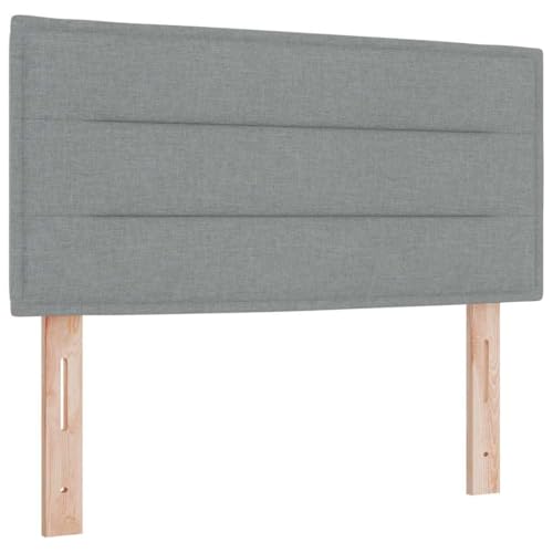 SKM LED Kopfteil mit LED -Streifenleuchten Hellgrau 100 cm Stoff,Möbel,Betten & Zubehör,Kopf- & Fußenden,Hellgrau,6.58 kg,3337978 von SKM