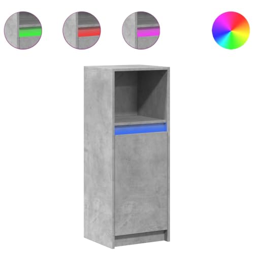 SKM LED-Sideboard Betongrau 38x34x100 cm Holzwerkstoff,Möbel,Schränke,Sideboards,Grau,17.6 kg,852169 von SKM