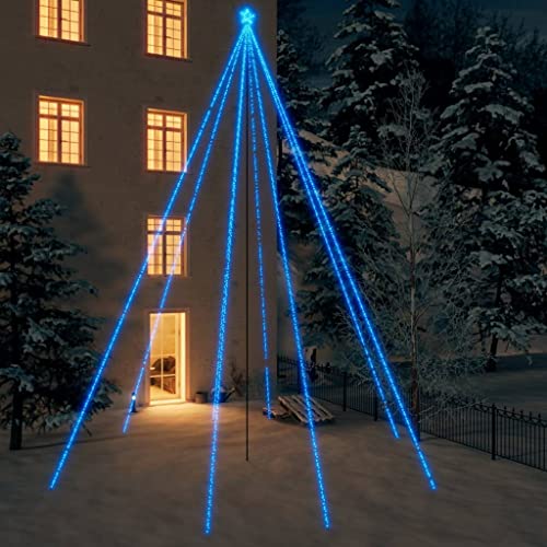SKM LED Weihnachtsbaum Indoor Outdoor 1300 LEDs Blau 8 m,Heim & Garten,Dekoration,Festtags-Dekoartikel,Weihnachtsbäume,Blau,12.9KG,328764 von SKM