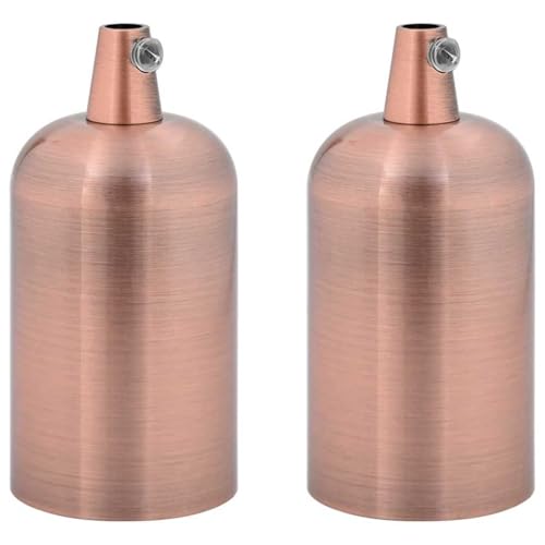 SKM Lampenfassungen 2 STK. Rot-Bronze E27,Heim & Garten,Beleuchtungszubehör,Rotbronze,0.17 kg,4106529 von SKM