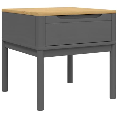 SKM Lampentisch Floro Grau 55x55x54 cm Massivholz Kiefer,Möbel,Tische,Ziertische,Grau,15.1KG,374028 von SKM