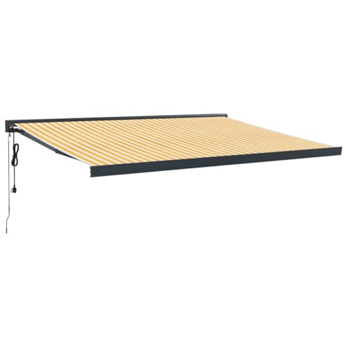 SKM Markise Einzieh Gelb und Weiß 4x3 m Stoff und Aluminium,Heim & Garten,Rasen & Garten,Garten & Balkon,Markisen,Mehrfarbig,55.1 kg,3154608 SKM Markise Einzieh Gelb und Weiß 4x3 m Stoff und Aluminium,Heim & Garten,Rasen & Garten,Garten & Balkon,Markisen,Mehrfarbig,55.1 kg,3154608 von SKM