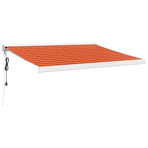 SKM Markise Einzieh Orange und Braun 3x2,5 m Stoff und Aluminium,Heim & Garten,Rasen & Garten,Garten & Balkon,Markisen,Mehrfarbig,41.5 kg,3154591 von SKM