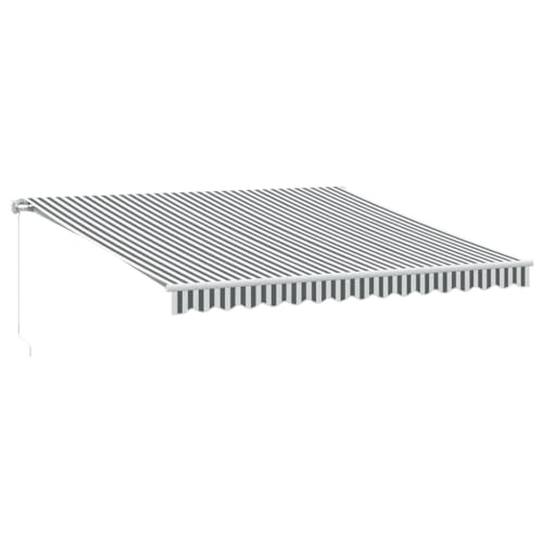 SKM Markise Manuell mit LED Anthrazit & Weiß 400x350 cm,Heim & Garten,Rasen & Garten,Garten & Balkon,Markisen,Anthrazit,33.67 kg,3215793 von SKM