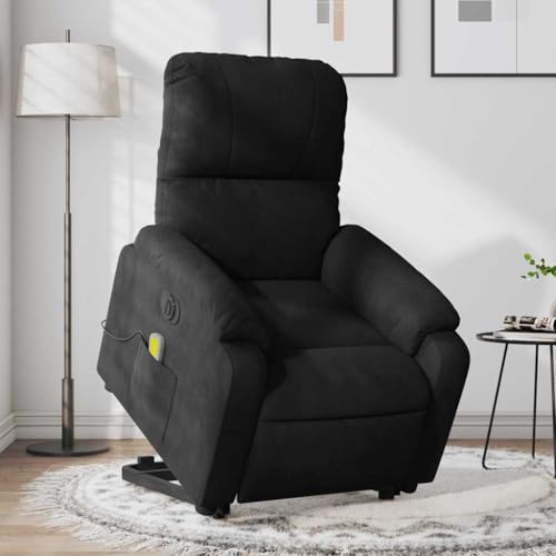 SKM Massagesessel Aufstehhilfe Elektrisch Schwarz Mikrofasergewebe,Möbel,Stühle,Sessel,Schwarz,29.7KG,3204953 von SKM