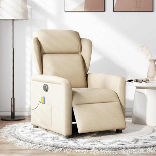 SKM Massagesessel Elektrisch Creme Stoff,Möbel,Stühle,Sessel,Creme,22.9KG,3303132 von SKM