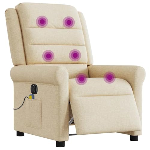 SKM Massagesessel Elektrisch Creme Stoff,Möbel,Stühle,Sessel,Creme,23.4KG,3303312 von SKM