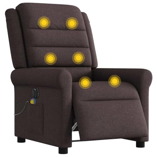 SKM Massagesessel Elektrisch Dunkelbraun Stoff,Möbel,Stühle,Sessel,Braun,23.4KG,3303309 von SKM