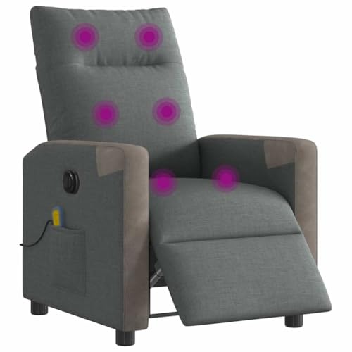 SKM Massagesessel Elektrisch Dunkelgrau Stoff,Möbel,Stühle,Sessel,Grau,22.6KG,3324086 von SKM