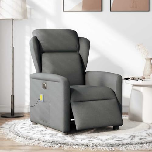 SKM Massagesessel Elektrisch Dunkelgrau Stoff,Möbel,Stühle,Sessel,Grau,22.9KG,3303125 von SKM