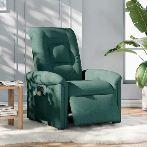 SKM Massagesessel Elektrisch Dunkelgrün Stoff,Möbel,Stühle,Sessel,Grün,23.1KG,3303250 von SKM