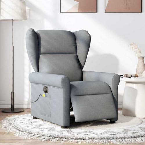 SKM Massagesessel Elektrisch Hellgrau Stoff,Möbel,Stühle,Sessel,Grau,23.7KG,3303364 von SKM