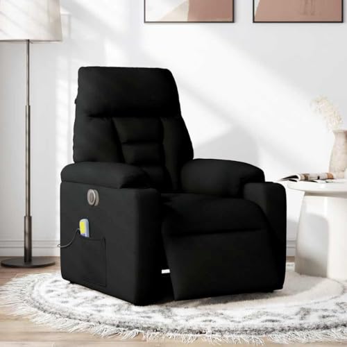 SKM Massagesessel Elektrisch Schwarz Stoff,Möbel,Stühle,Sessel,Schwarz,22KG,3303024 von SKM