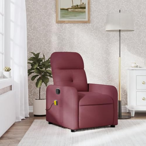 SKM Massagesessel Weinrot Stoff,Möbel,Stühle,Sessel,Rot,20KG,374209 von SKM