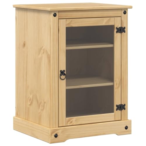 SKM Medienschrank Corona 60x50x82 cm Massivholz Kiefer,Möbel,TV-Möbel,Braun,22.6 kg,4002780 von SKM