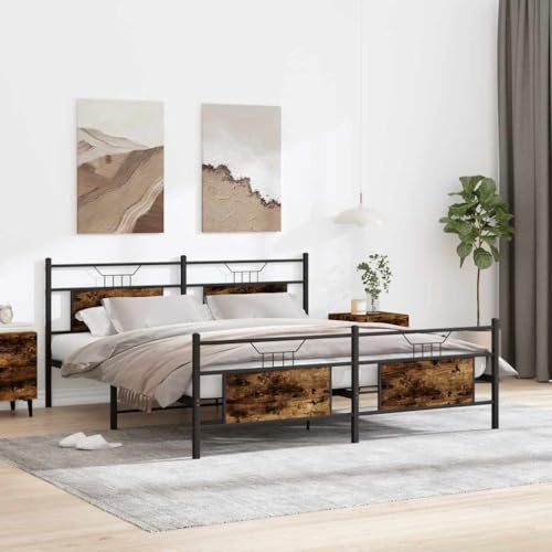 SKM Metallbett ohne Matratze Räuchereiche 160x200 cm,Möbel,Betten & Zubehör,Betten & Bettgestelle,Braun,34KG,3325092 SKM Metallbett ohne Matratze Räuchereiche 160x200 cm,Möbel,Betten & Zubehör,Betten & Bettgestelle,Braun,34KG,3325092 von SKM