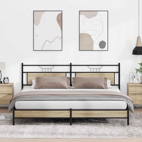 SKM Metallbett ohne Matratze Sonoma-Eiche 200x200 cm,Möbel,Betten & Zubehör,Betten & Bettgestelle,Braun,38.6KG,3325119 SKM Metallbett ohne Matratze Sonoma-Eiche 200x200 cm,Möbel,Betten & Zubehör,Betten & Bettgestelle,Braun,38.6KG,3325119 von SKM
