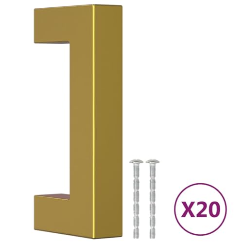 SKM Möbelgriffe 20 STK. Golden 64 mm Edelstahl,Heimwerkerbedarf,Bauzubehör,Schrankbauteile,Schrankknäufe & -Griffe,Gold,0.9 kg,3203643 SKM Möbelgriffe 20 STK. Golden 64 mm Edelstahl,Heimwerkerbedarf,Bauzubehör,Schrankbauteile,Schrankknäufe & -Griffe,Gold,0.9 kg,3203643 von SKM