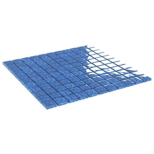 SKM Mosaikfliesen 11 STK. Blau 30x30 cm Glas,Heimwerkerbedarf,Baumaterialien,Wand- & Deckenfliesen,Blau,12.95 kg,327307 von SKM