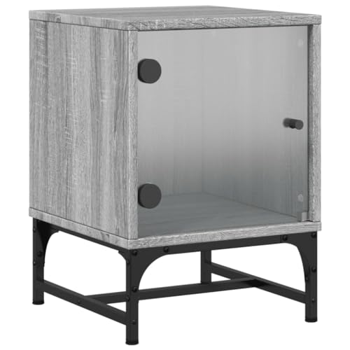 SKM Nachttisch mit Glastür Grau Sonoma 35x37x50 cm,Möbel,Tische,Nachttische,Grau,9.56KG,836528 SKM Nachttisch mit Glastür Grau Sonoma 35x37x50 cm,Möbel,Tische,Nachttische,Grau,9.56KG,836528 von SKM